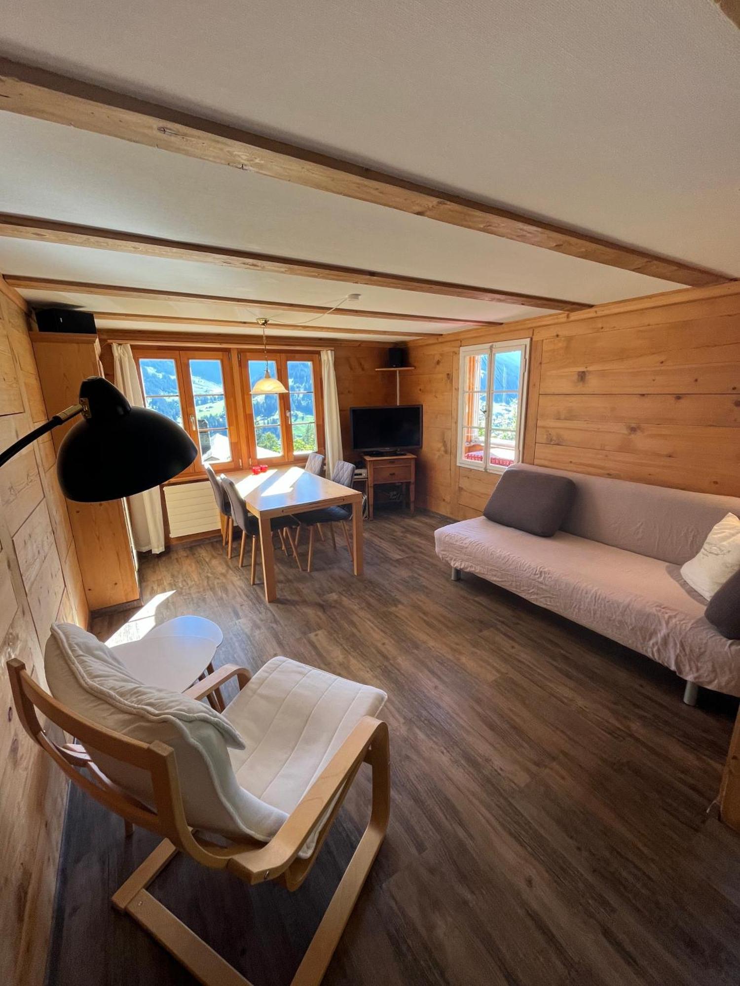 Chalet Sonnenheim Mit Atemberaubender Aussicht Adelboden Exterior foto